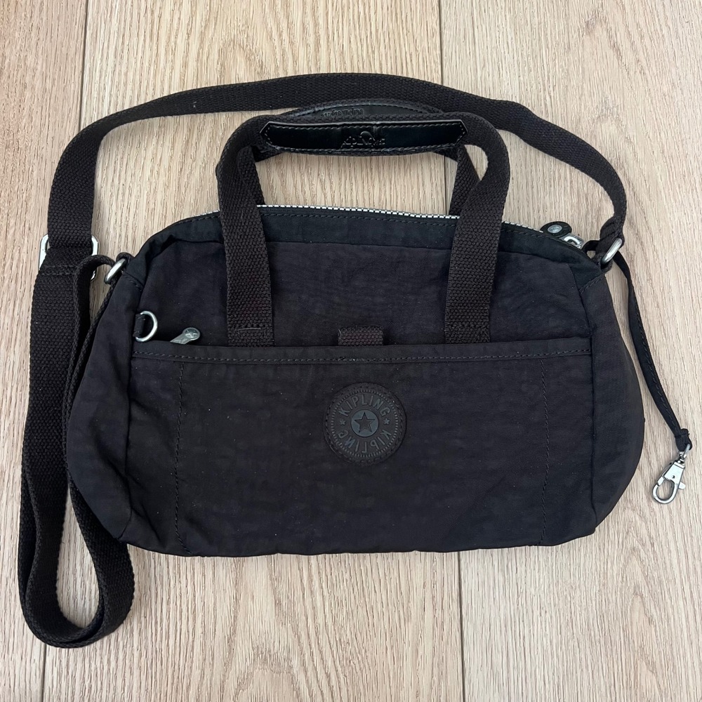 Kipling Black MARLON Medium Crossbody Purse Handbag.